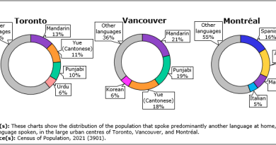 加拿大统计局人口普查报告: 53万人说普通话
